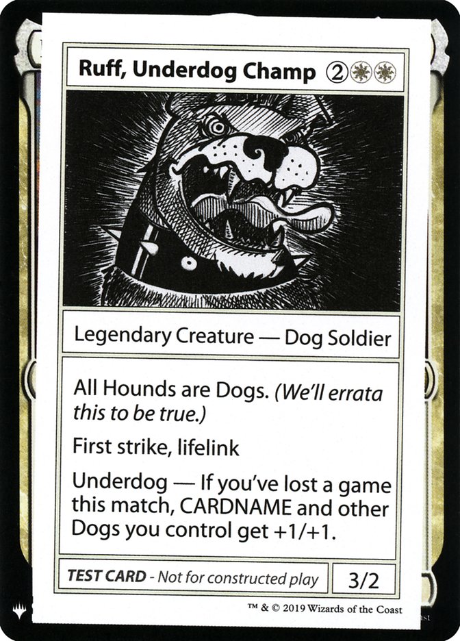 Ruff, Underdog Champ [Mystery Booster Playtest Cards] - Destination Retro