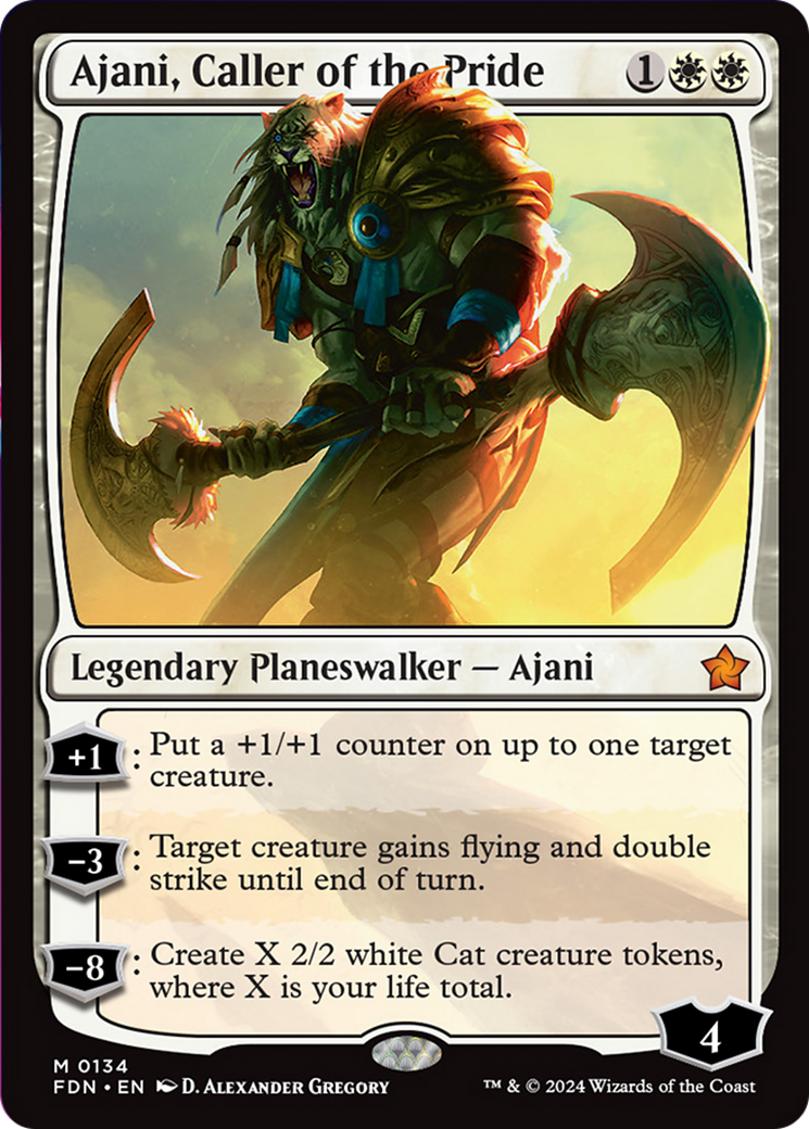 Ajani, Caller of the Pride [Foundations] - Destination Retro