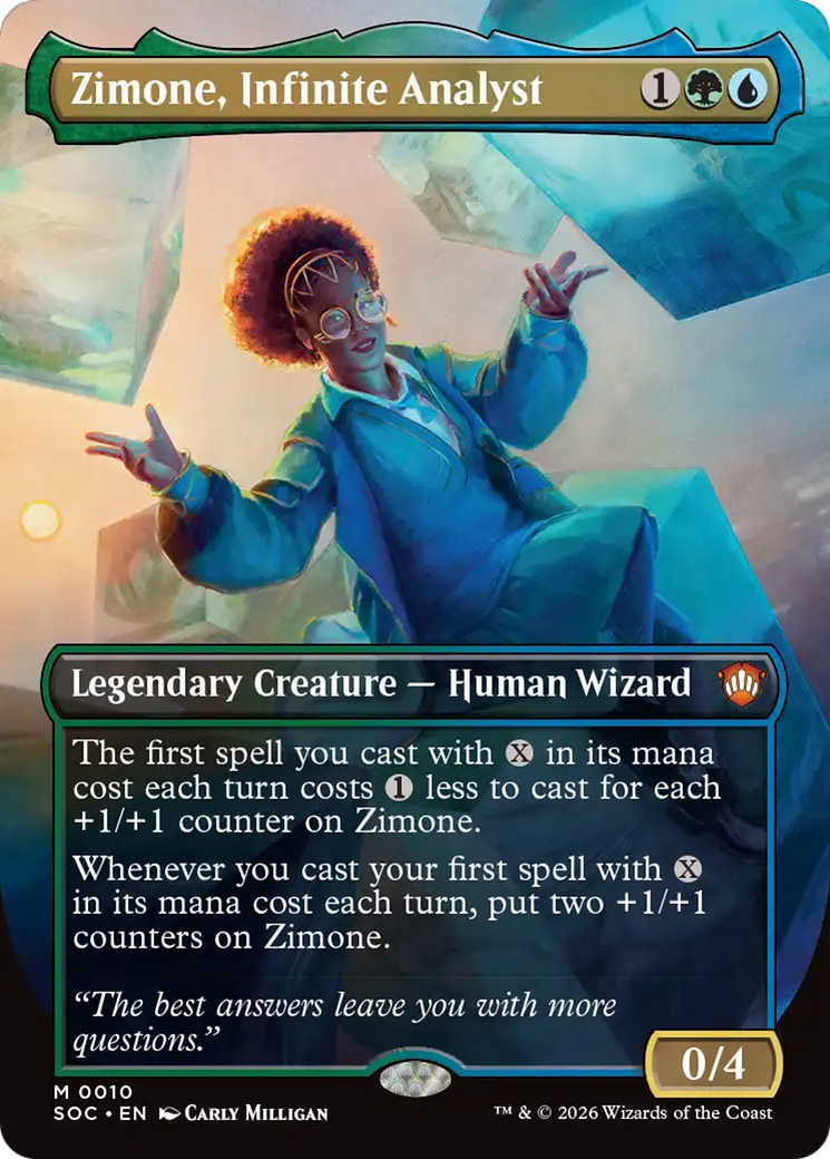 Zimone, Infinite Analyst (Borderless) [Secrets of Strixhaven Commander] - Destination Retro