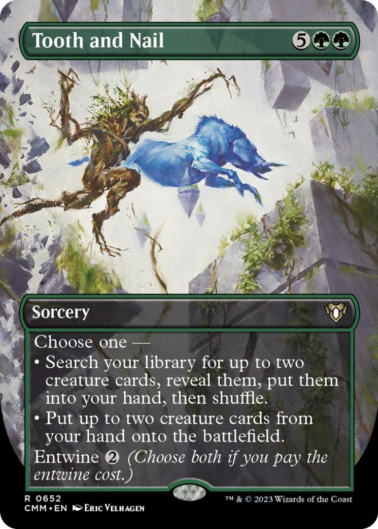 Tooth and Nail (Borderless Alternate Art) [Commander Masters] - Destination Retro