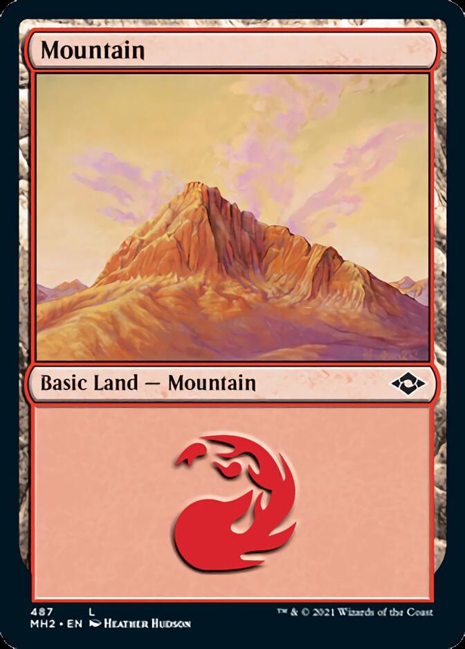 Mountain (487) (Foil Etched) [Modern Horizons 2] - Destination Retro