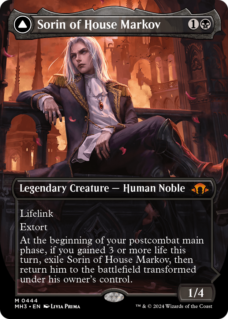Sorin of House Markov // Sorin, Ravenous Neonate (Borderless) [Modern Horizons 3] - Destination Retro
