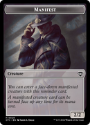 Eldrazi Scion // Manifest Double-Sided Token [Outlaws of Thunder Junction Commander Tokens] - Destination Retro