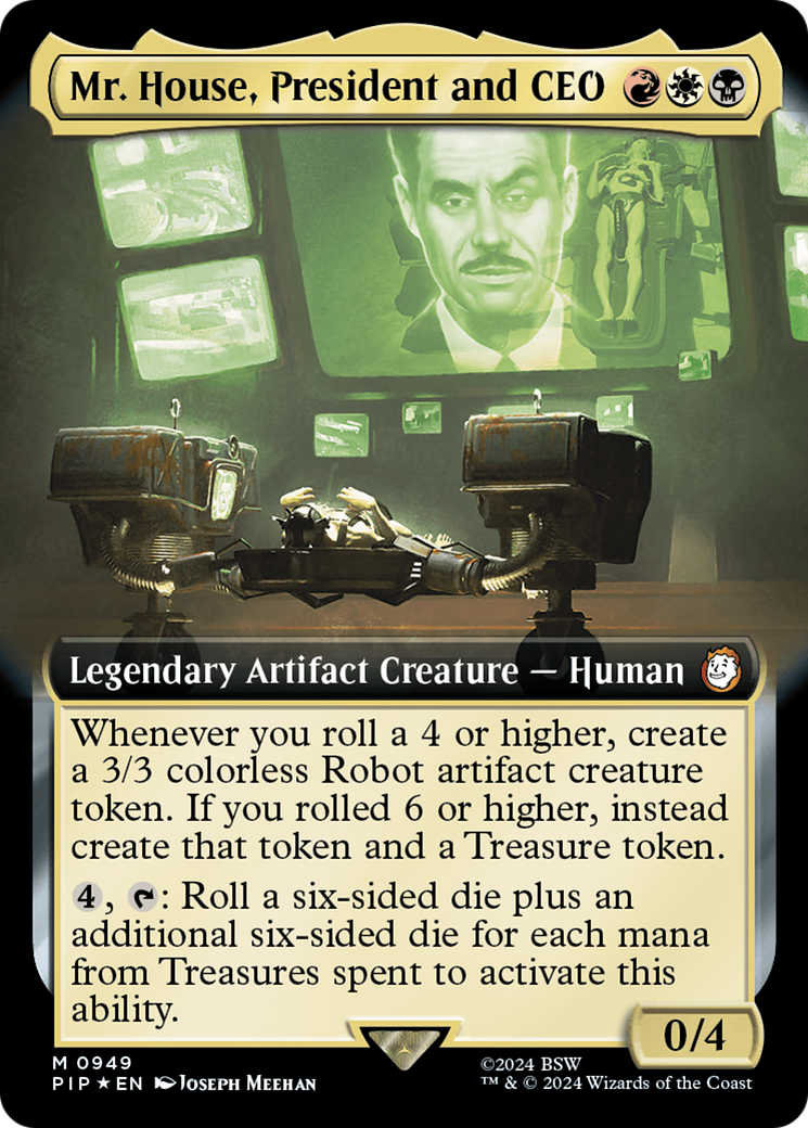 Mr. House, President and CEO (Extended Art) (Surge Foil) [Fallout] - Destination Retro