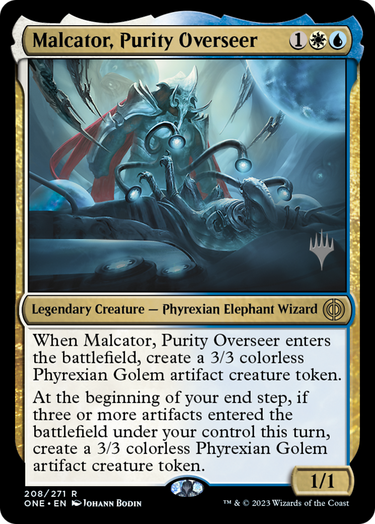Malcator, Purity Overseer (Promo Pack) [Phyrexia: All Will Be One Promos] - Destination Retro