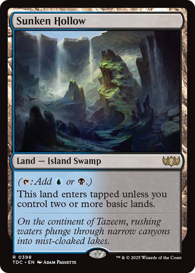 Sunken Hollow [Tarkir: Dragonstorm Commander] - Destination Retro
