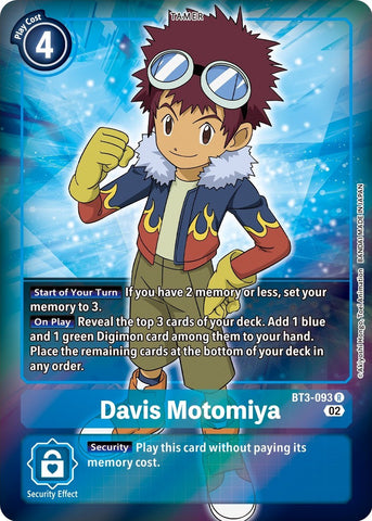 Davis Motomiya [BT3-093] (Alternate Art) [Starter Deck: Jesmon] - Destination Retro