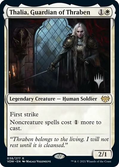 Thalia, Guardian of Thraben (Promo Pack) [Innistrad: Crimson Vow Promos] - Destination Retro
