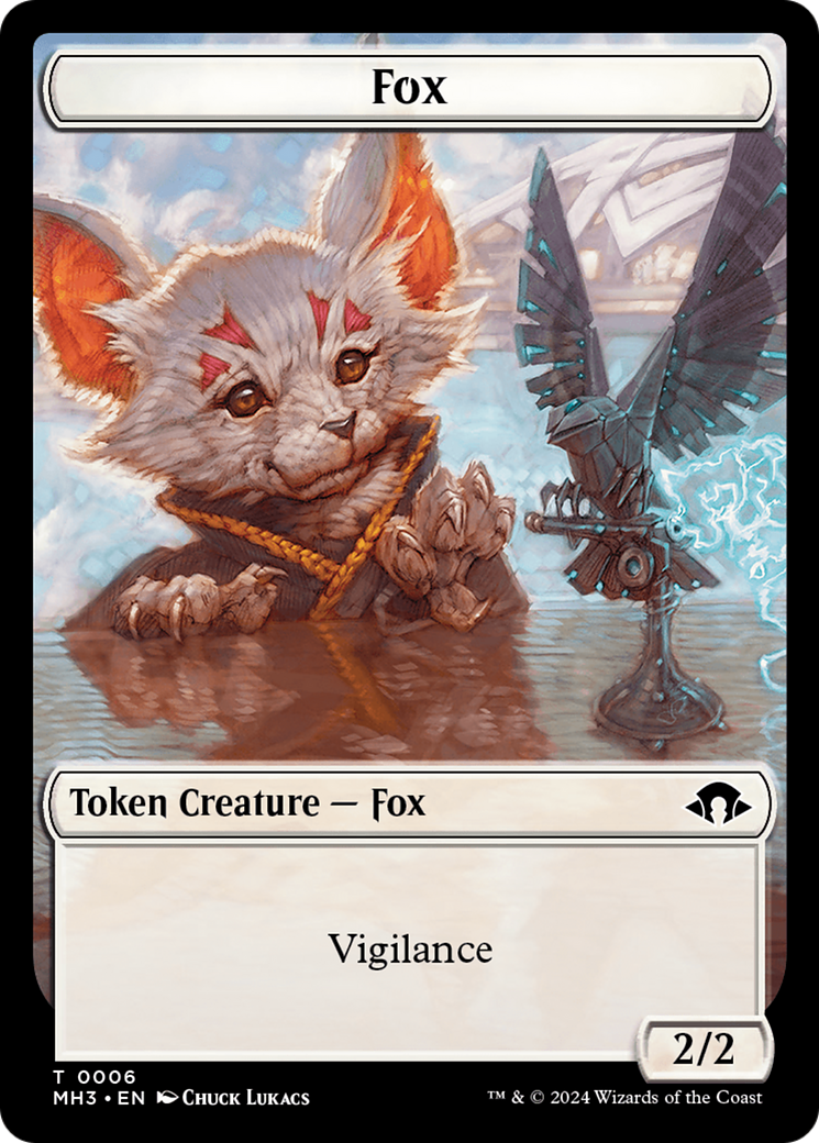 Phyrexian Germ // Fox Double-Sided Token [Modern Horizons 3 Tokens] - Destination Retro