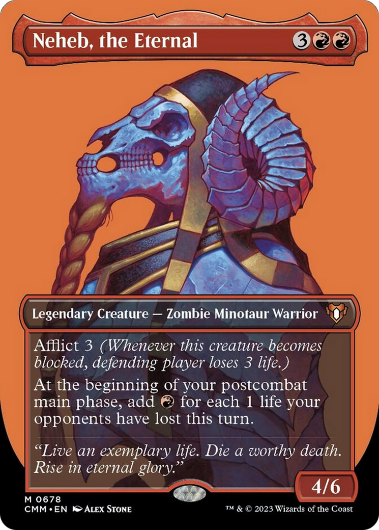 Neheb, the Eternal (Borderless Profile) [Commander Masters] - Destination Retro