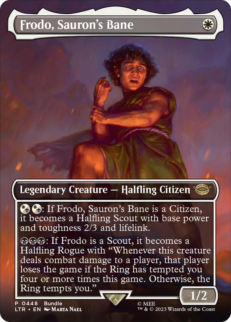 Frodo, Sauron's Bane (Borderless Alternate Art) [The Lord of the Rings: Tales of Middle-Earth] - Destination Retro