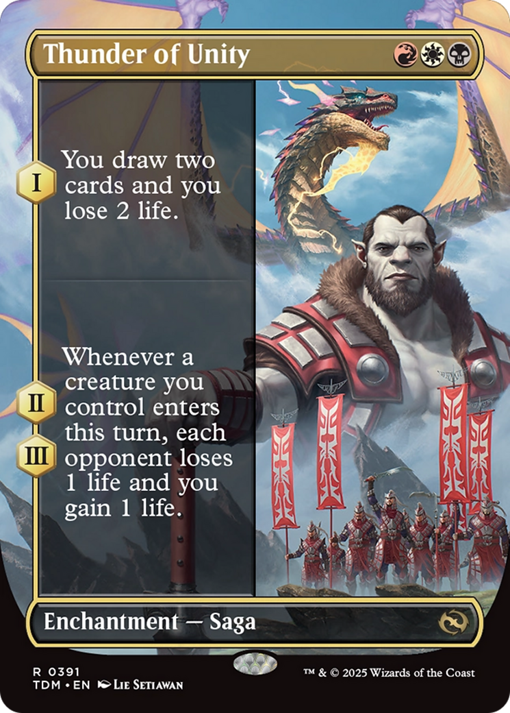 Thunder of Unity (Borderless) [Tarkir: Dragonstorm] - Destination Retro