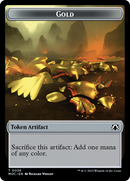 Thopter // Gold Double-Sided Token [March of the Machine Commander Tokens] - Destination Retro