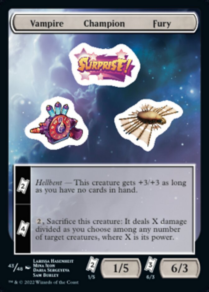 Vampire Champion Fury [Unfinity Stickers] - Destination Retro