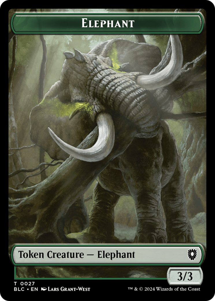 Elephant // Squid Double-Sided Token [Bloomburrow Commander Tokens] - Destination Retro