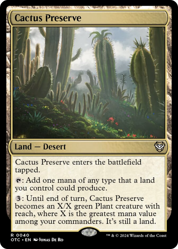 Cactus Preserve [Outlaws of Thunder Junction Commander] - Destination Retro