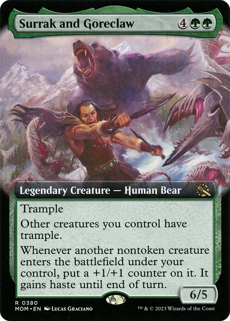 Surrak and Goreclaw (Extended Art) [March of the Machine] - Destination Retro