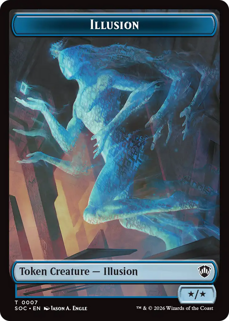Spirit (0006) // Illusion Double-Sided Token [Secrets of Strixhaven Commander Tokens] - Destination Retro
