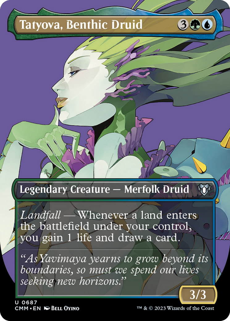 Tatyova, Benthic Druid (Borderless Profile) [Commander Masters] - Destination Retro