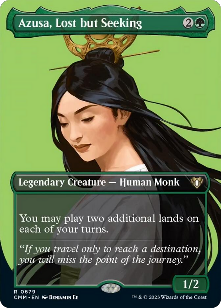Azusa, Lost but Seeking (Borderless Profile) [Commander Masters] - Destination Retro