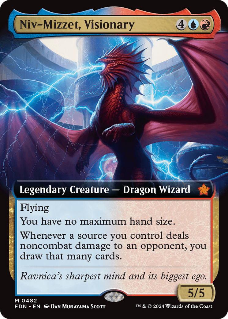 Niv-Mizzet, Visionary (Extended Art) [Foundations] - Destination Retro