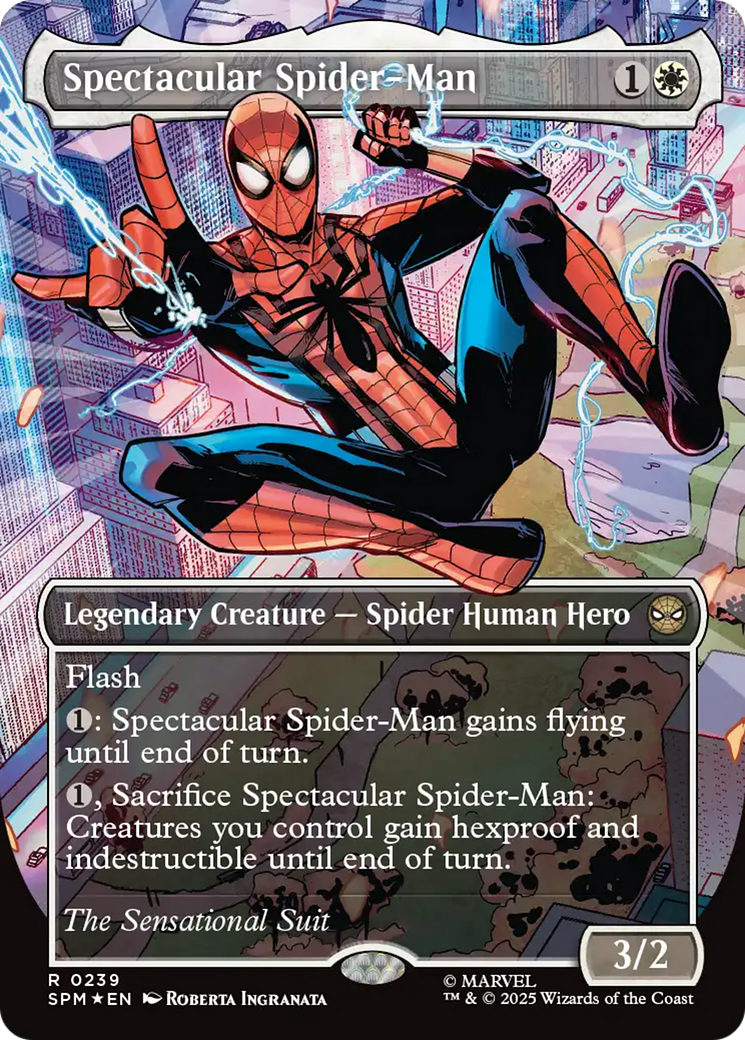 Spectacular Spider-Man (0239) (Borderless) (Textured Foil) [Marvel's Spider-Man] - Destination Retro