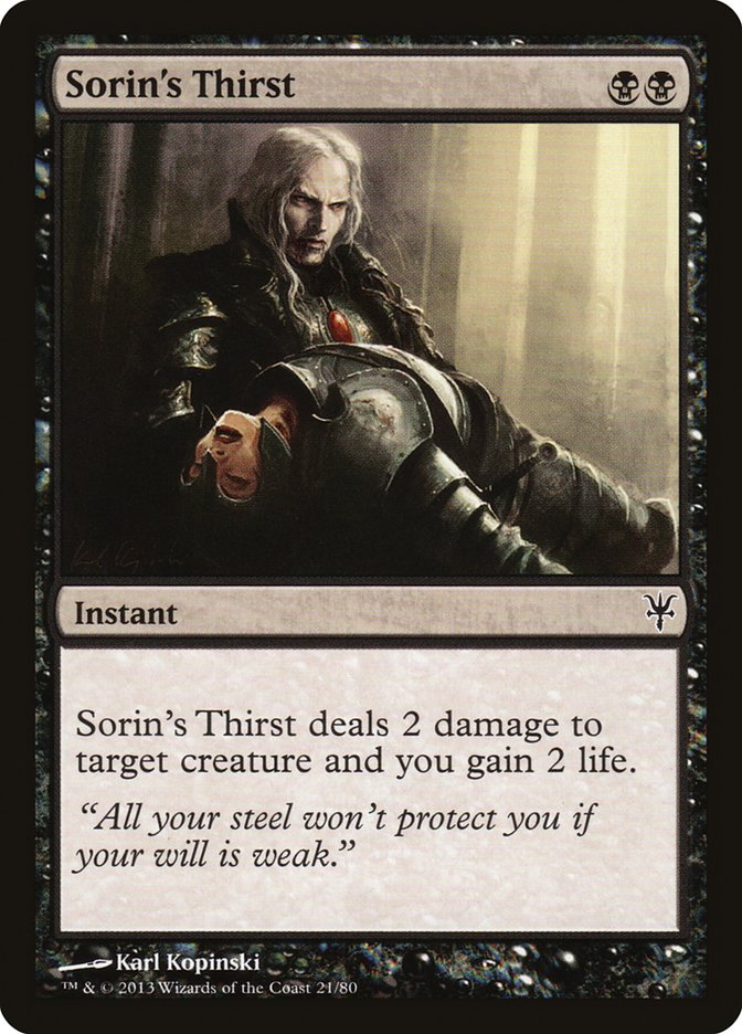 Sorin's Thirst [Duel Decks: Sorin vs. Tibalt] - Destination Retro