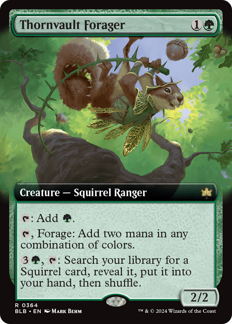 Thornvault Forager (Extended Art) [Bloomburrow] - Destination Retro