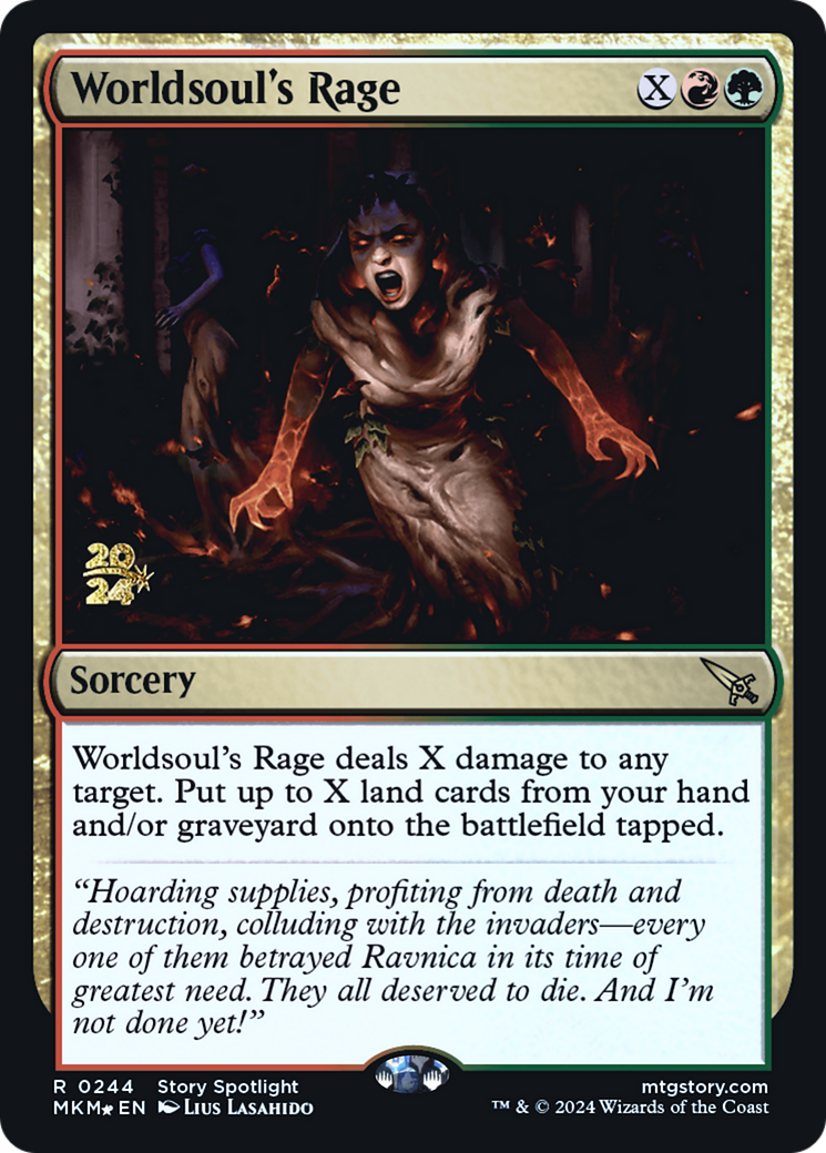 Worldsoul's Rage [Murders at Karlov Manor Prerelease Promos] - Destination Retro