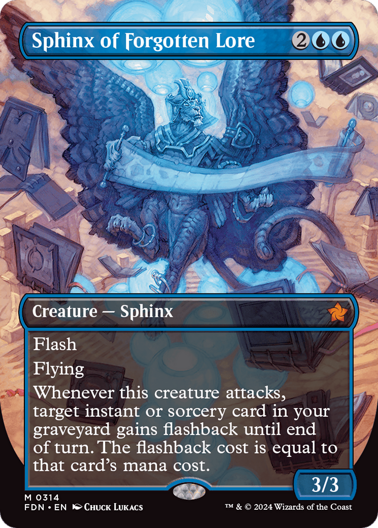 Sphinx of Forgotten Lore (Borderless) [Foundations] - Destination Retro