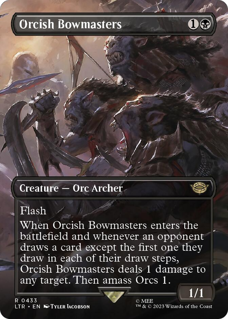Orcish Bowmasters (Borderless Alternate Art) [The Lord of the Rings: Tales of Middle-Earth] - Destination Retro