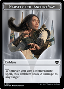 Narset of the Ancient Way Emblem // Wizard Double-Sided Token [Commander Masters Tokens] - Destination Retro