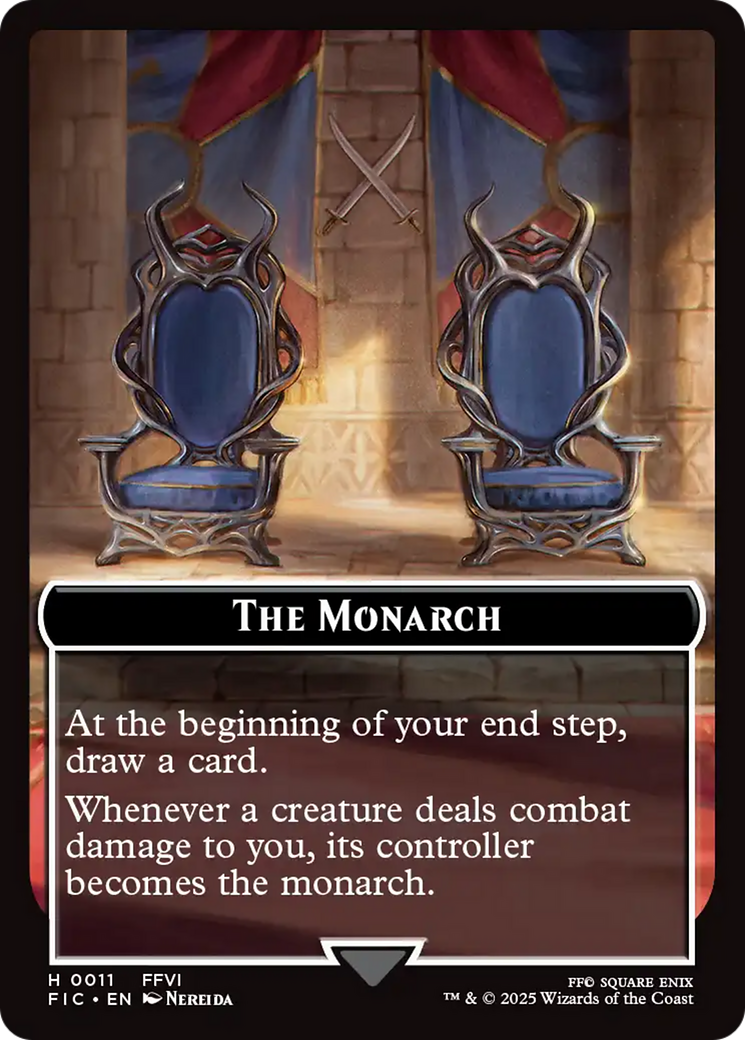 The Blackjack // The Monarch Double-Sided Token (Surge Foil) [FINAL FANTASY Commander Tokens] - Destination Retro
