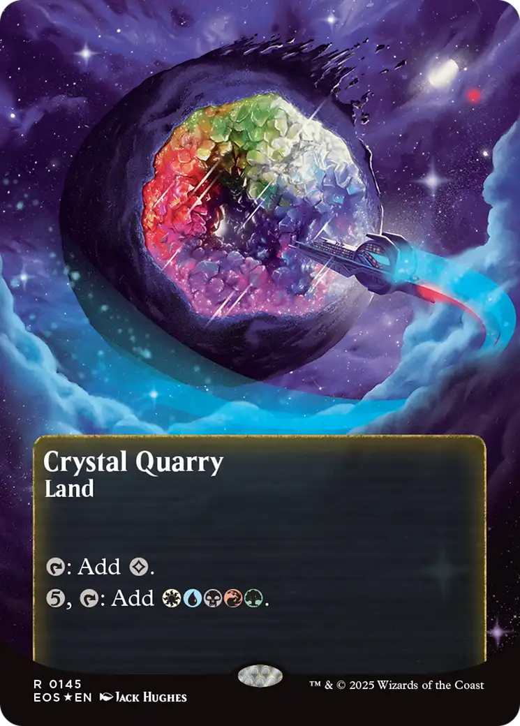Crystal Quarry (0145) (Borderless) (Galaxy Foil) [Edge of Eternities: Stellar Sights] - Destination Retro