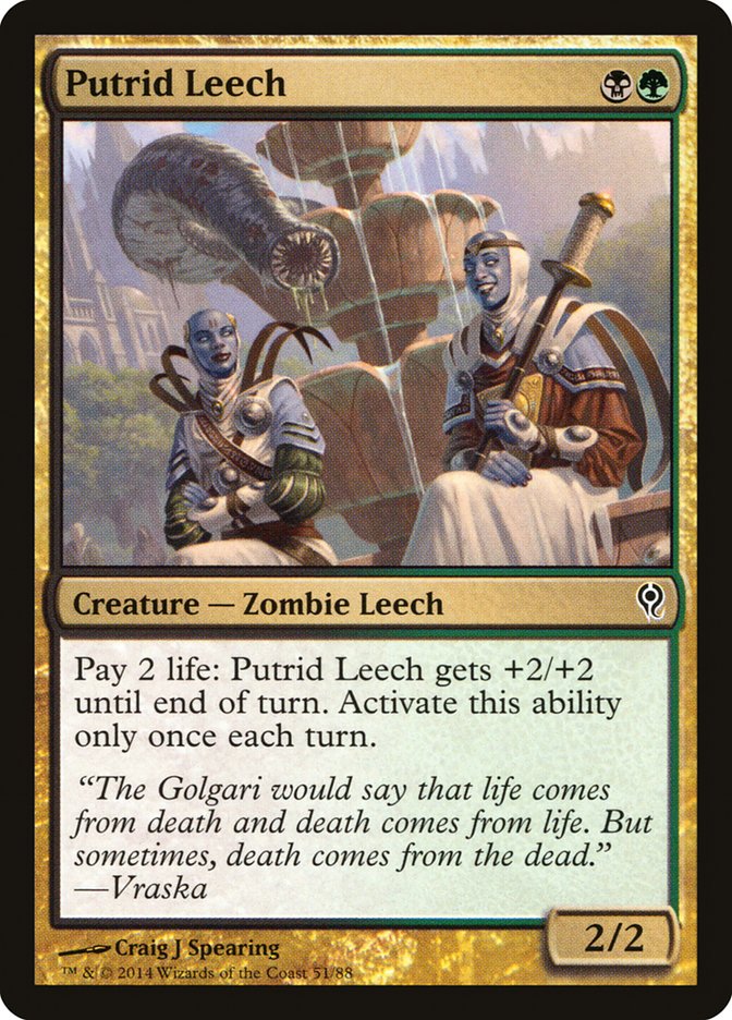 Putrid Leech [Duel Decks: Jace vs. Vraska] - Destination Retro