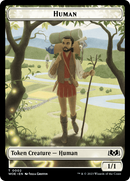 Human // Food (0010) Double-Sided Token [Wilds of Eldraine Tokens] - Destination Retro