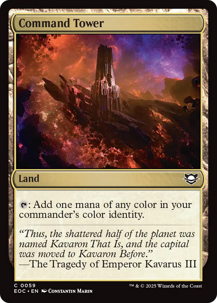 Command Tower [Edge of Eternities Commander] - Destination Retro