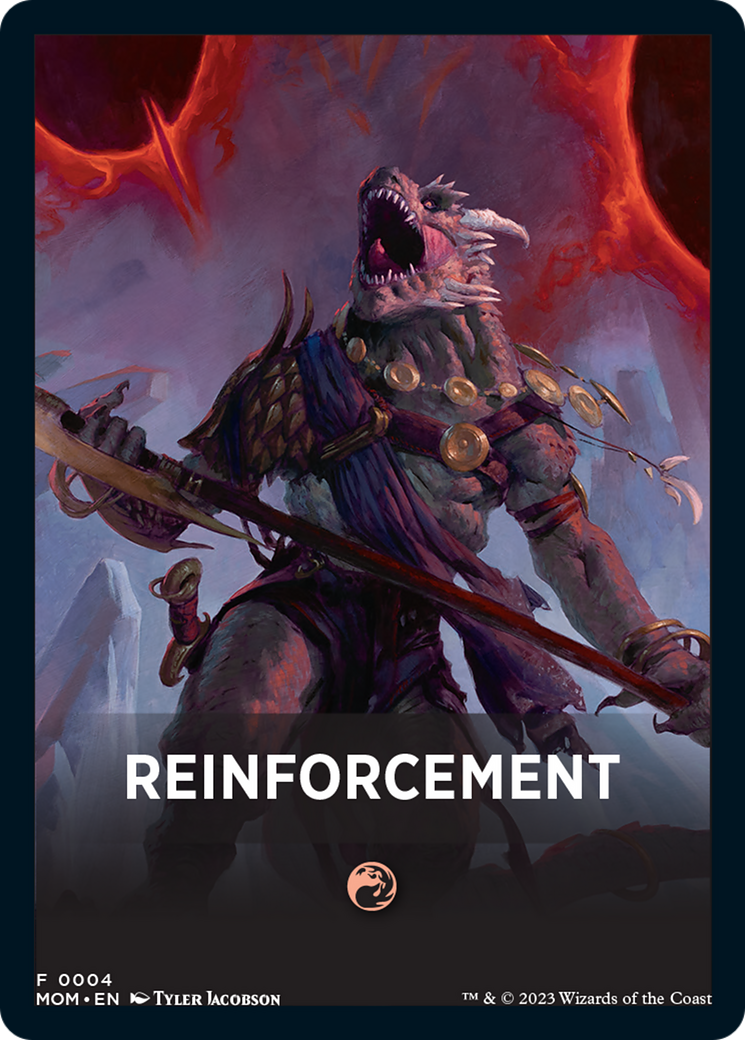 Reinforcement Theme Card [March of the Machine Tokens] - Destination Retro