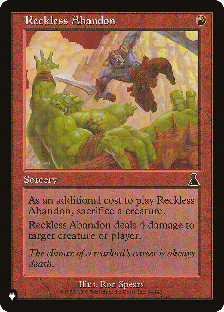 Reckless Abandon [The List] - Destination Retro