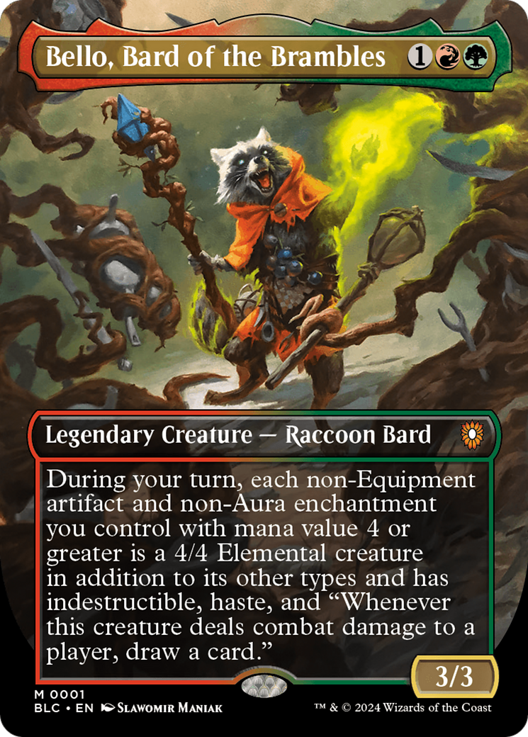 Bello, Bard of the Brambles (Borderless) [Bloomburrow Commander] - Destination Retro
