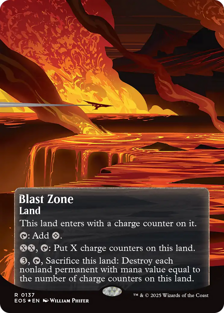 Blast Zone (0137) (Borderless) (Galaxy Foil) [Edge of Eternities: Stellar Sights] - Destination Retro