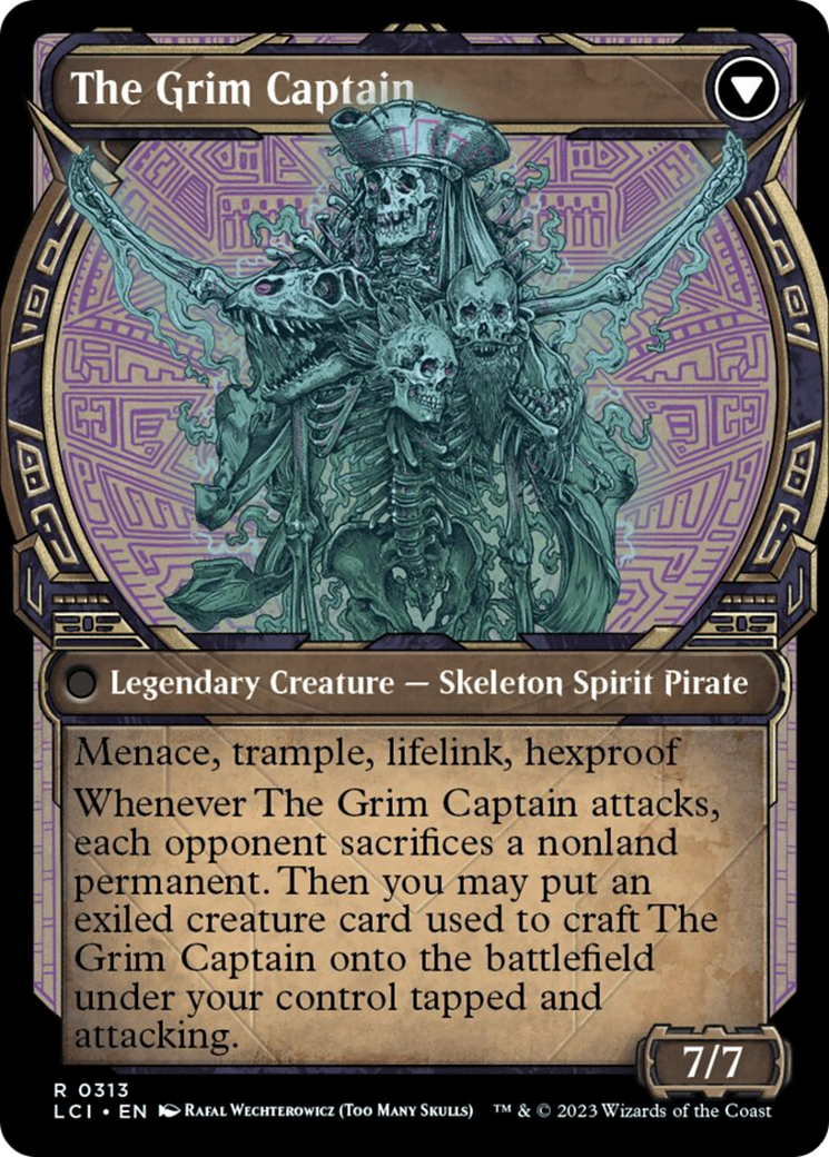 Throne of the Grim Captain // The Grim Captain (Showcase) [The Lost Caverns of Ixalan] - Destination Retro