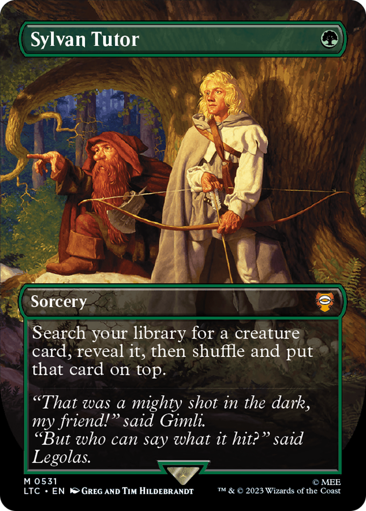Sylvan Tutor (Borderless) [The Lord of the Rings: Tales of Middle-Earth Commander] - Destination Retro