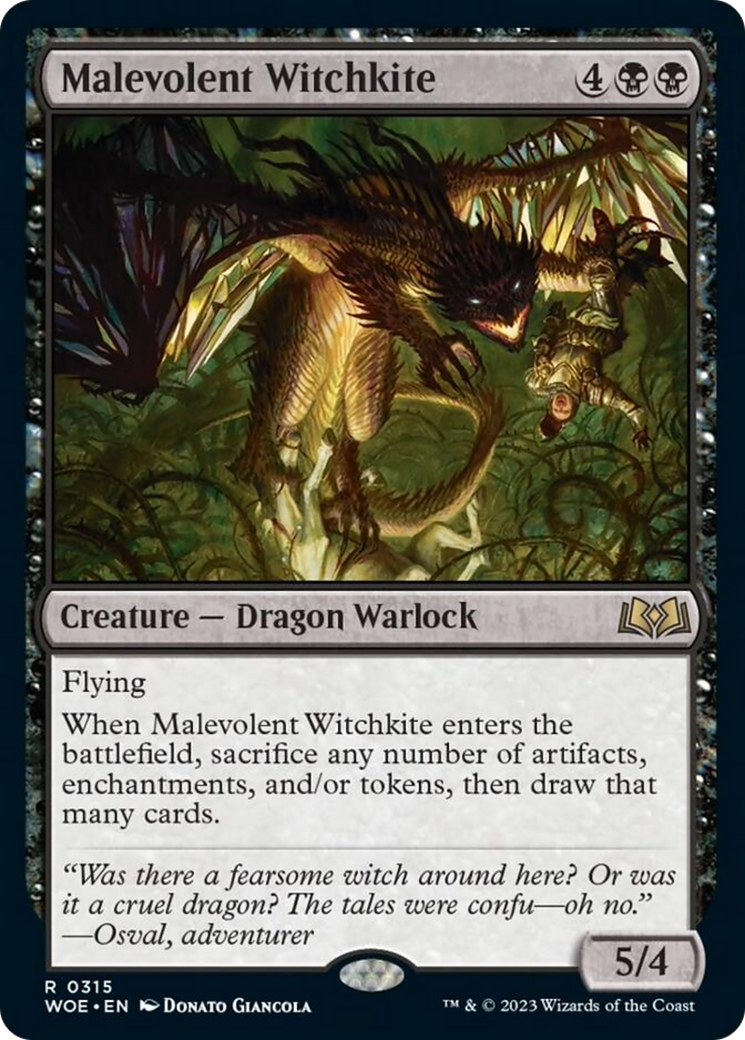 Malevolent Witchkite [Wilds of Eldraine] - Destination Retro