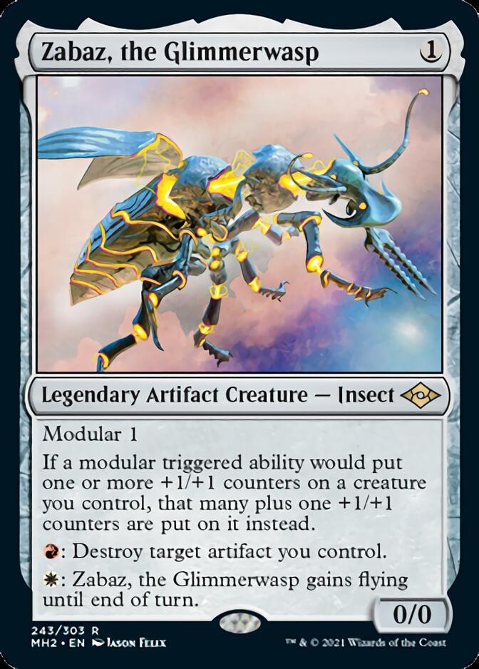 Zabaz, the Glimmerwasp [Modern Horizons 2] - Destination Retro