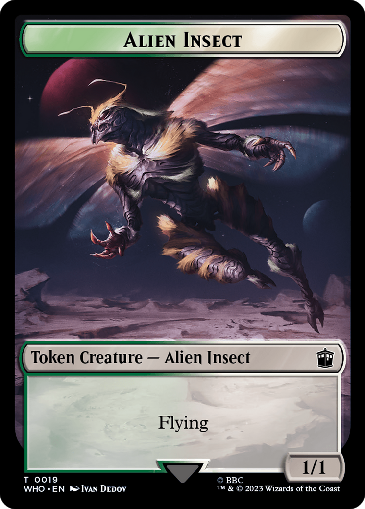Alien Insect // Mutant Double-Sided Token [Doctor Who Tokens] - Destination Retro
