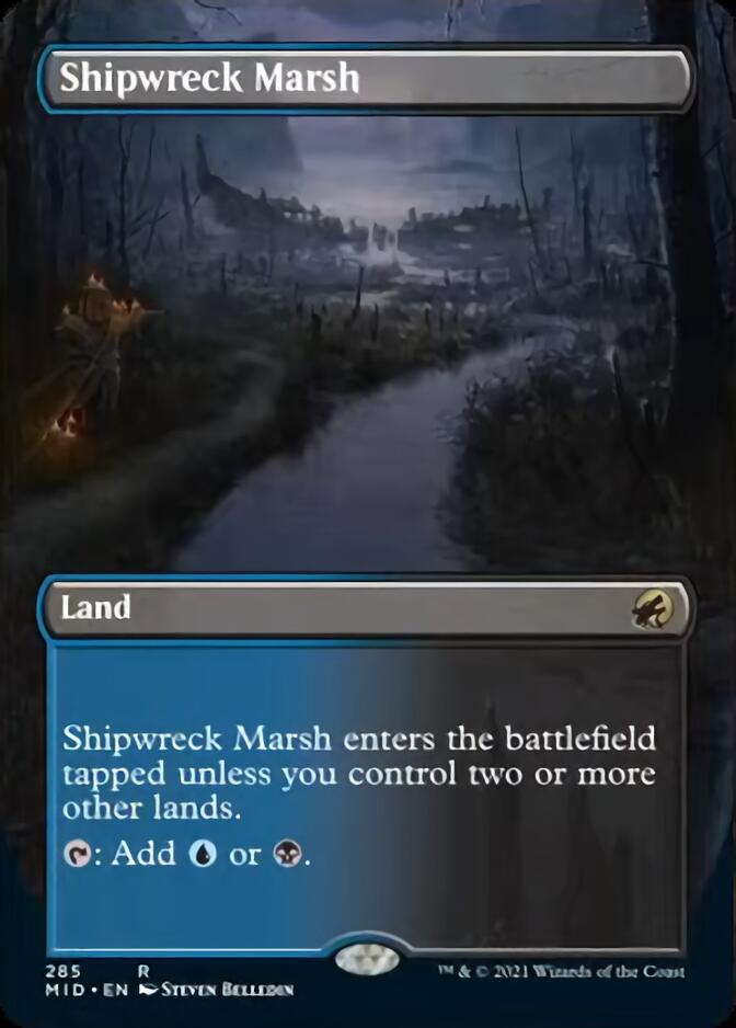 Shipwreck Marsh (Borderless Alternate Art) [Innistrad: Midnight Hunt] - Destination Retro