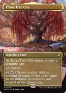 Three Tree City (Borderless) (0339) [Bloomburrow] - Destination Retro