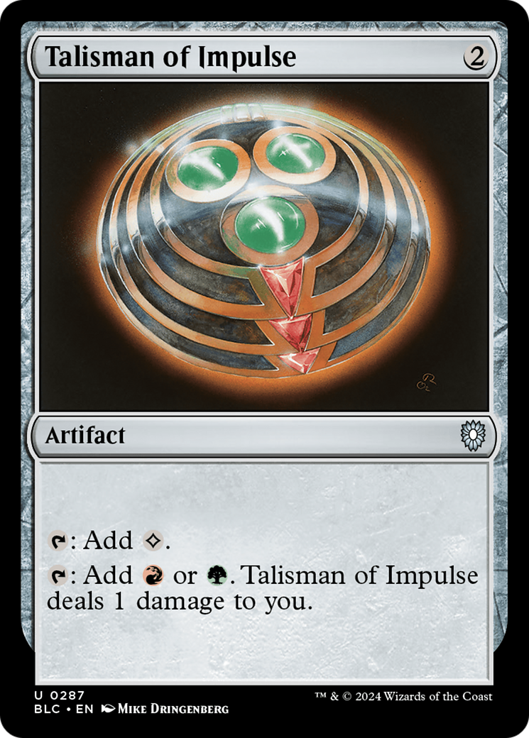 Talisman of Impulse [Bloomburrow Commander] - Destination Retro