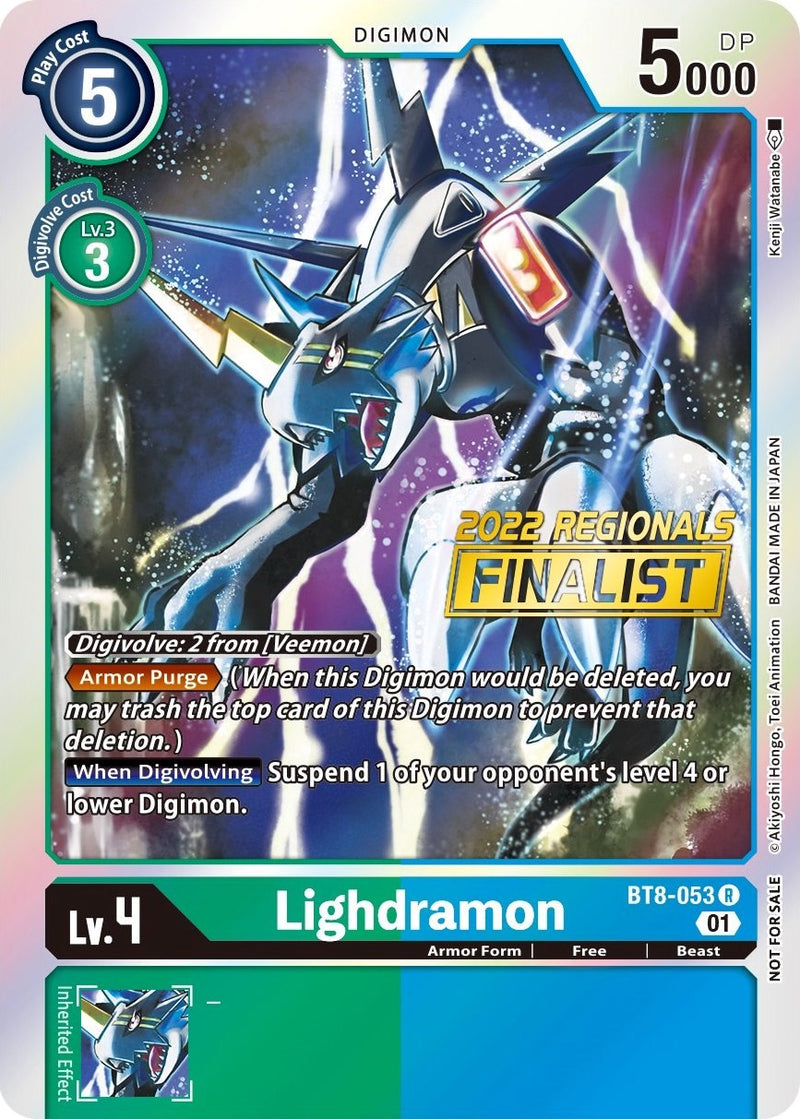 Lighdramon [BT8-053] (2022 Championship Offline Regional) (Online Finalist) [New Awakening Promos] - Destination Retro